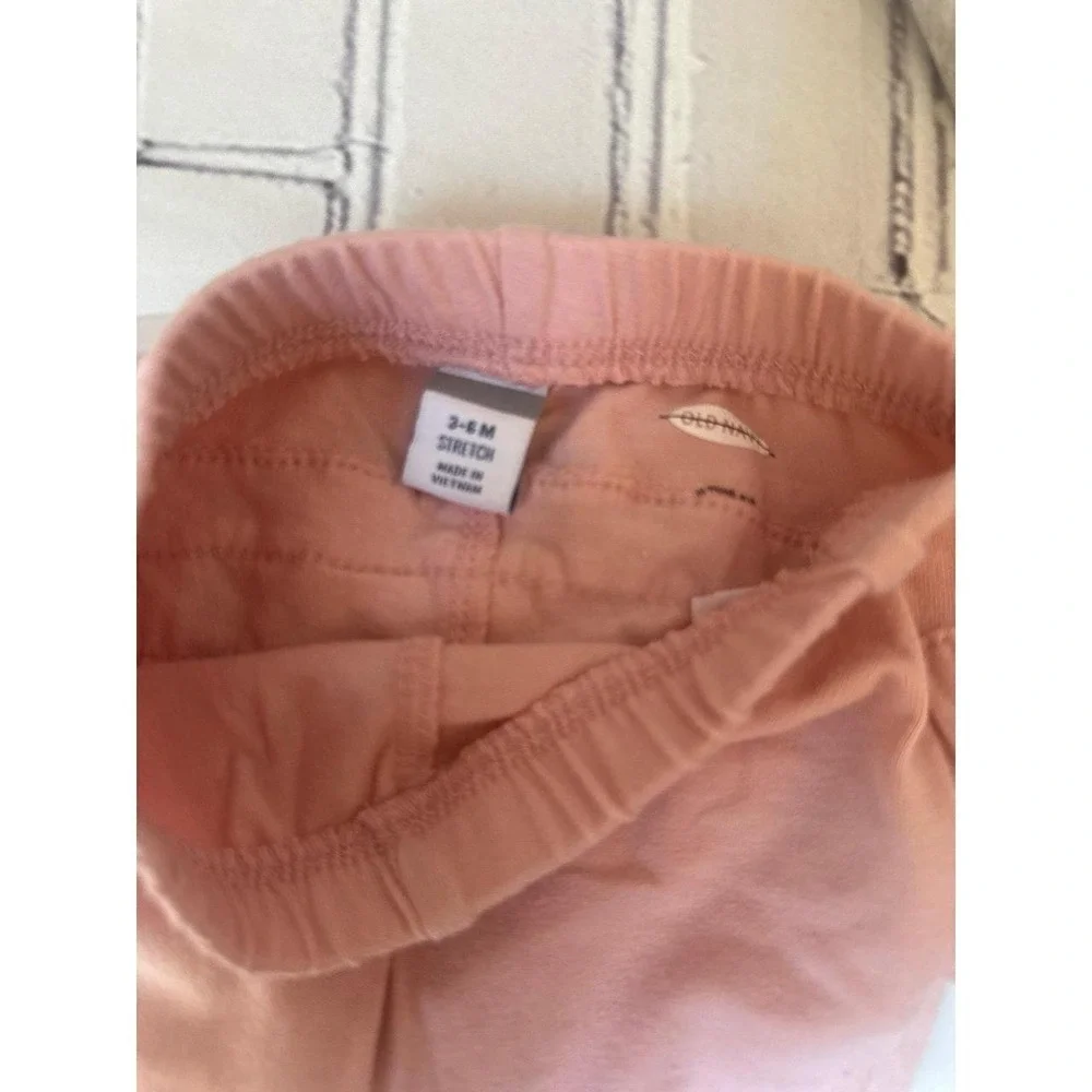 New Old Navy *Lot of 4* 3-6 Ruffle Butt Leggings Pink Black Heart (without tags)